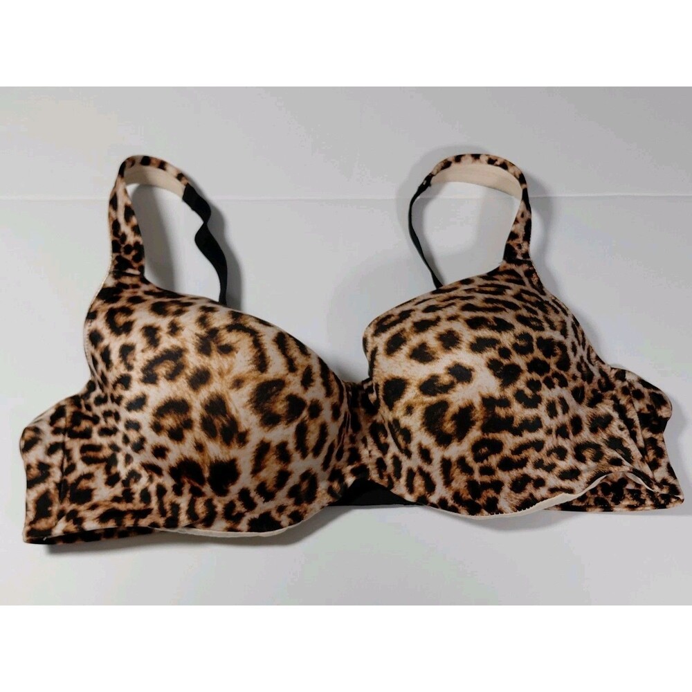 Soma Stunning Support Smooth Balconette Underwire Bra Size 38C Leopard Print